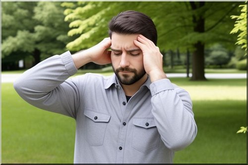 homme souffrant d'étourdissements par hypotension artérielle