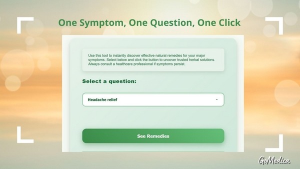 Natural remedies Q&A tool with medicinal plants and health advice