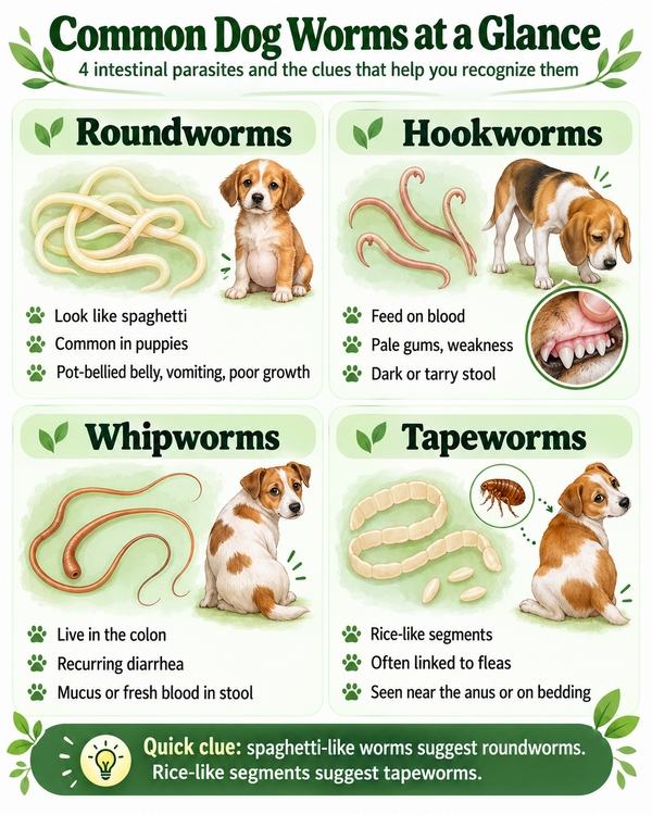 types of worms in dog